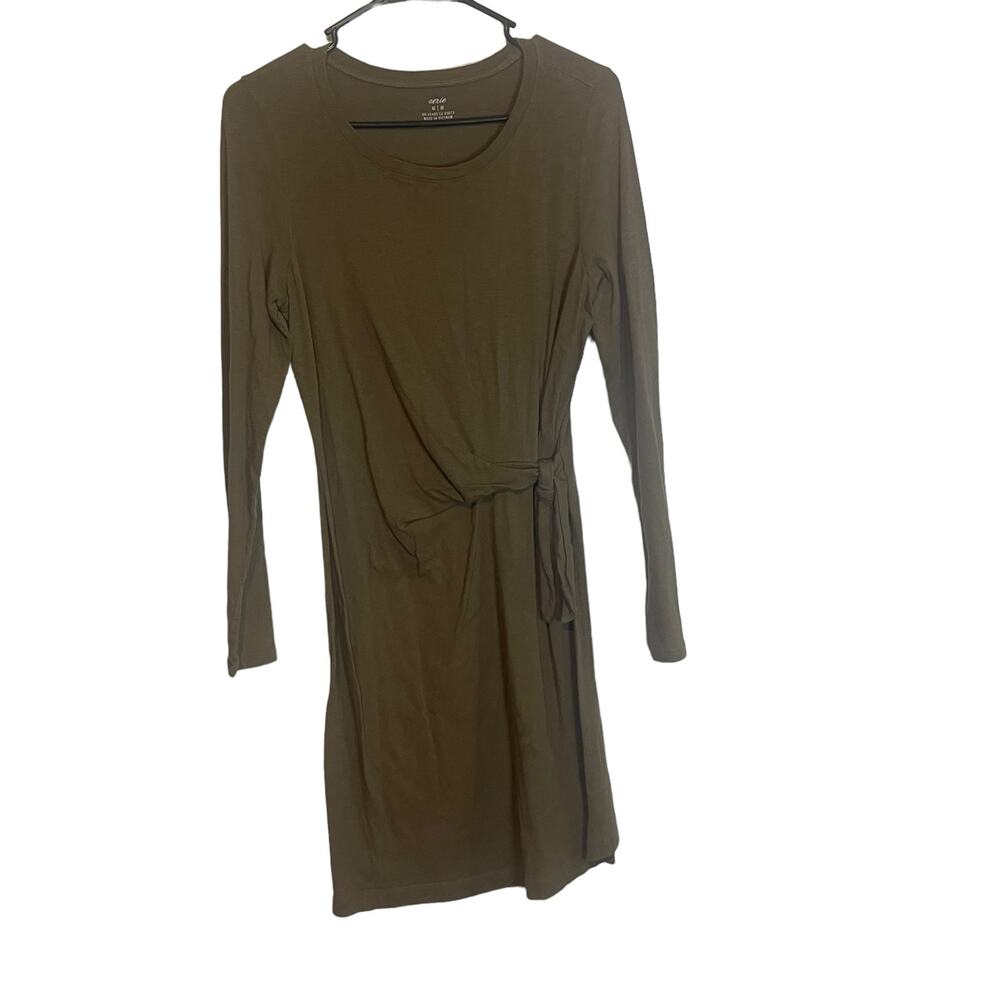 Aerie‎ Women's Size Medium Long Sleeve Side Tie Casual T Shirt Dress